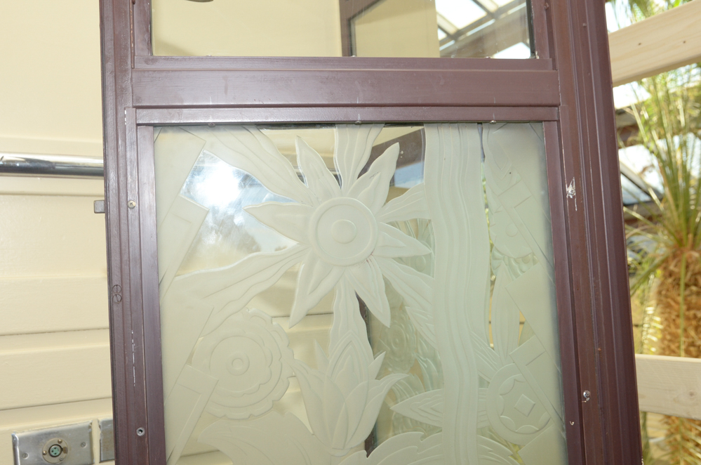 Etched Glass Pane Doors