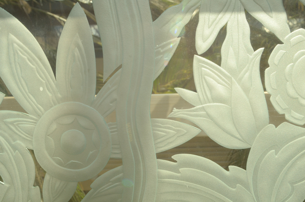 Etched Glass Pane Doors