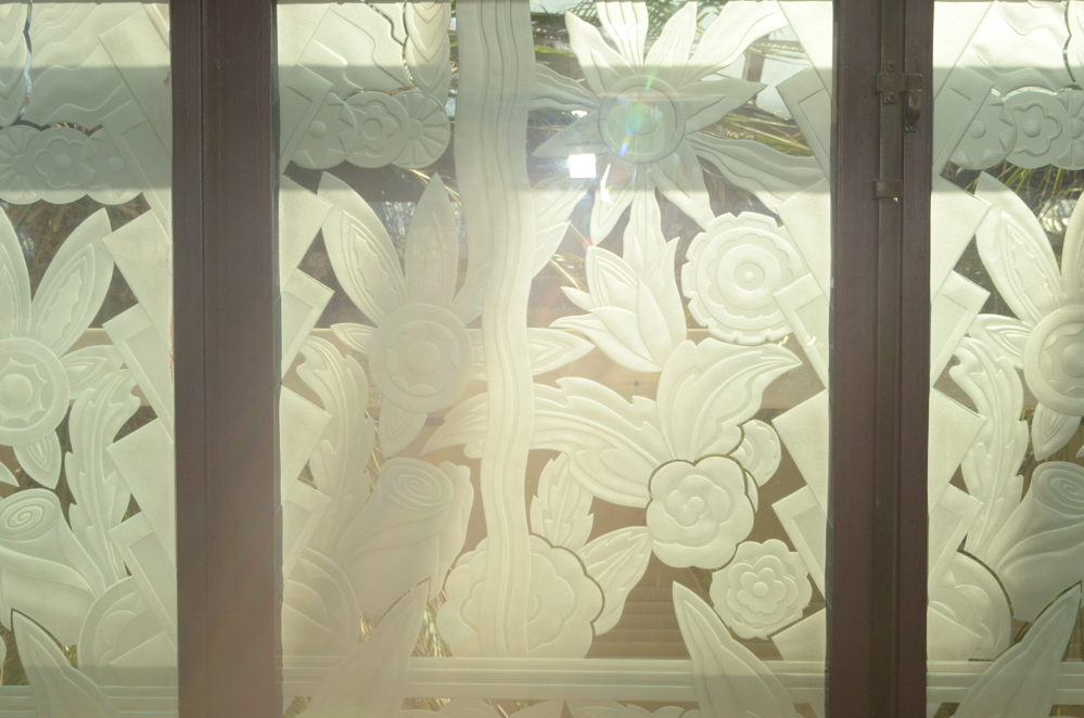 Etched Glass Pane Doors
