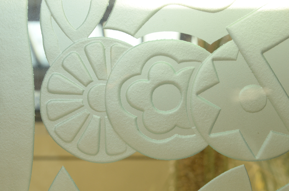 Etched Glass Pane Doors