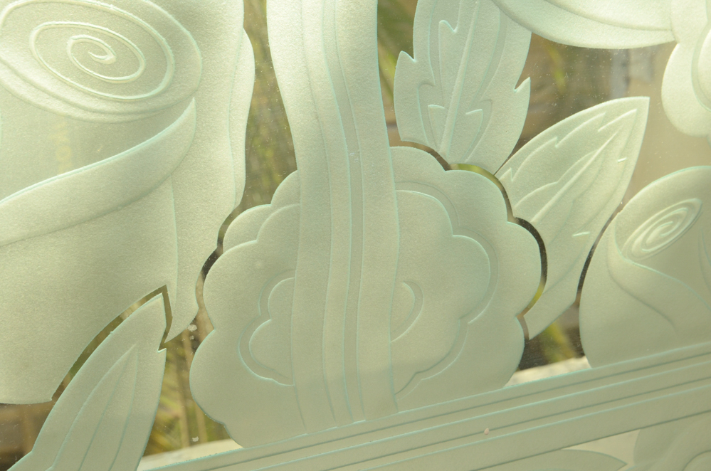 Etched Glass Pane Doors