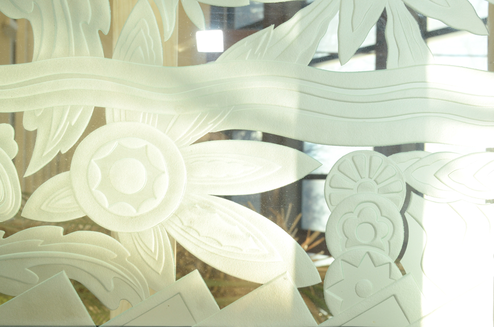 Etched Glass Pane Doors