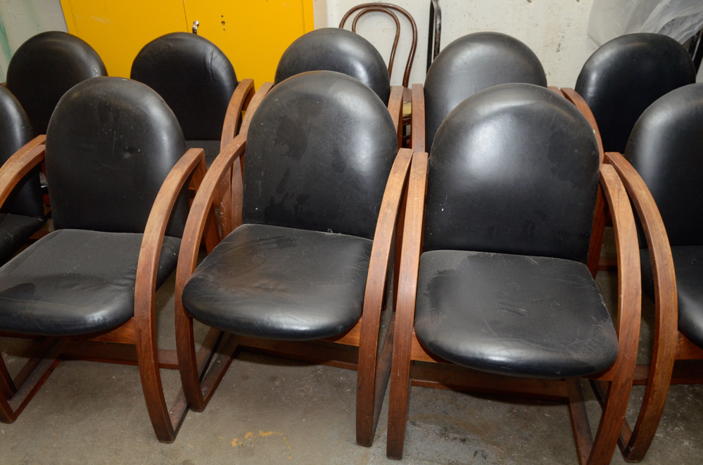 Set of 10 Peter Danko Modern "Clyde's" Chairs