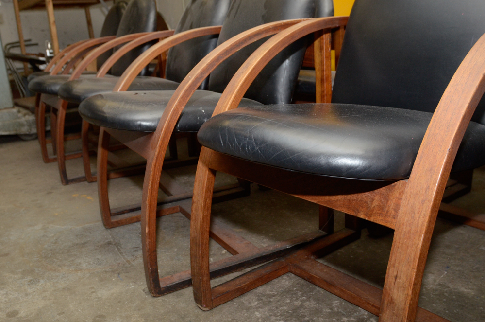 Set of 10 Peter Danko Modern "Clyde's" Chairs