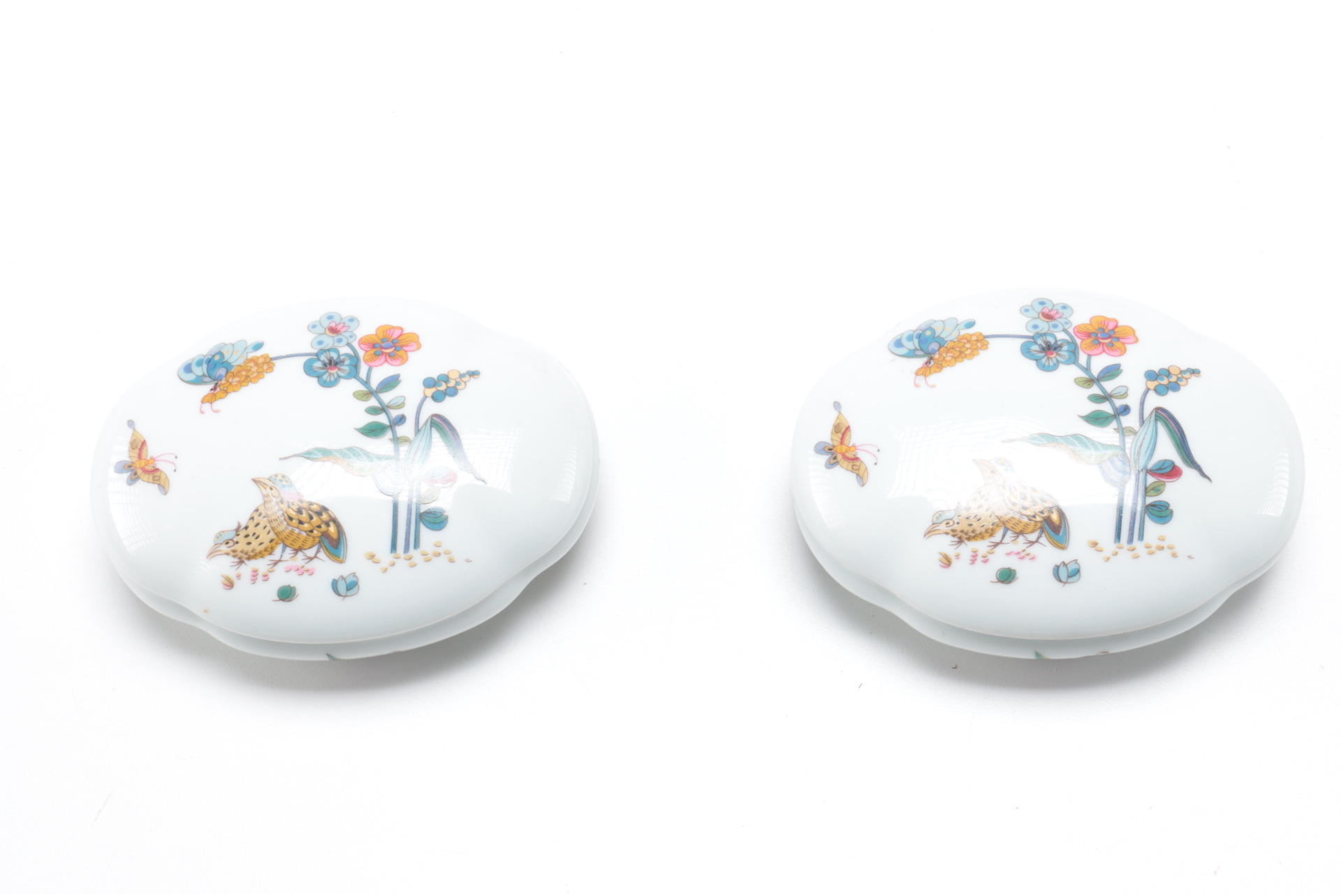Porcelain Vase and Trinket Boxes Featuring Delft
