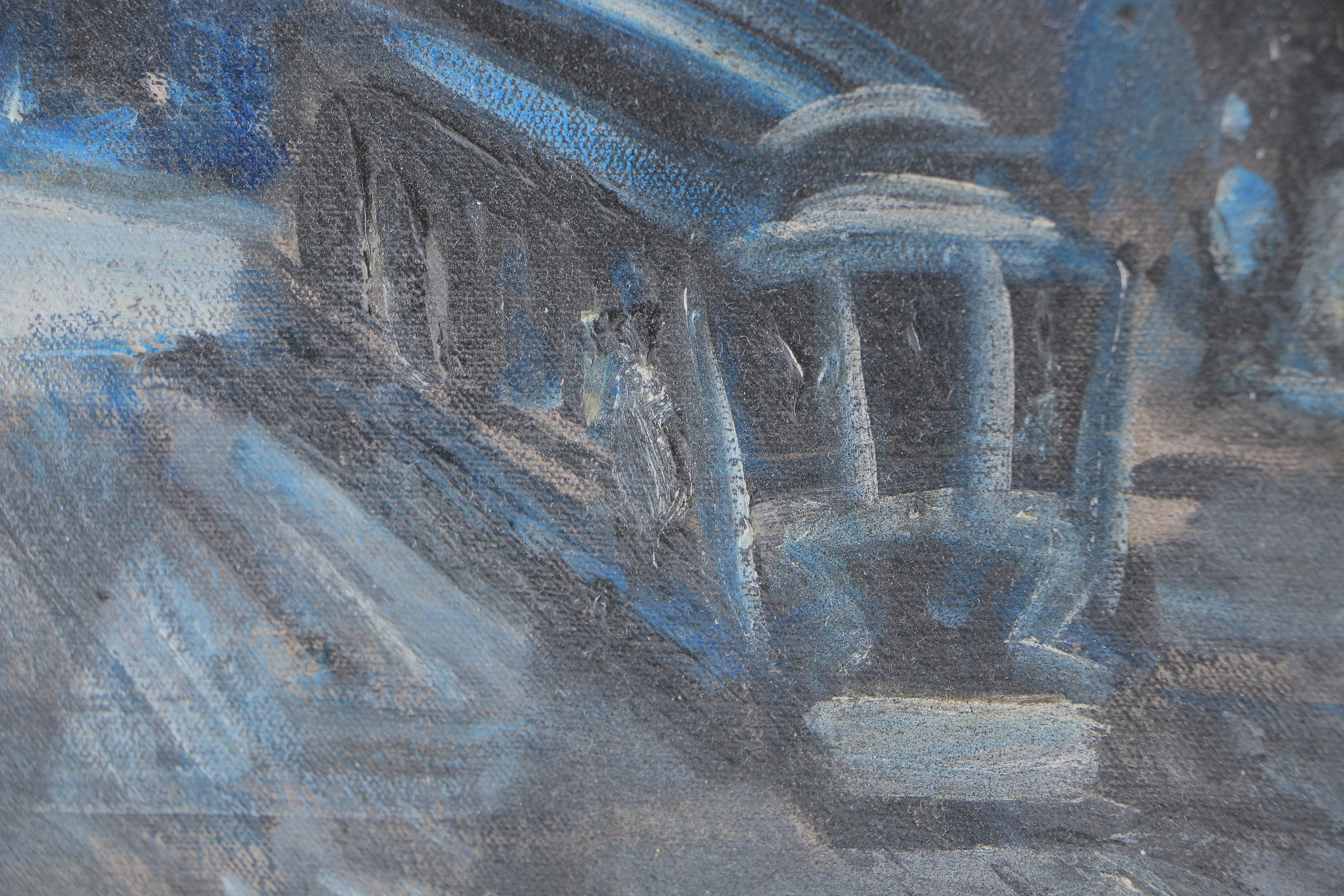 Pascal Cucaro Oil Painting of Cable Cars in San Francisco