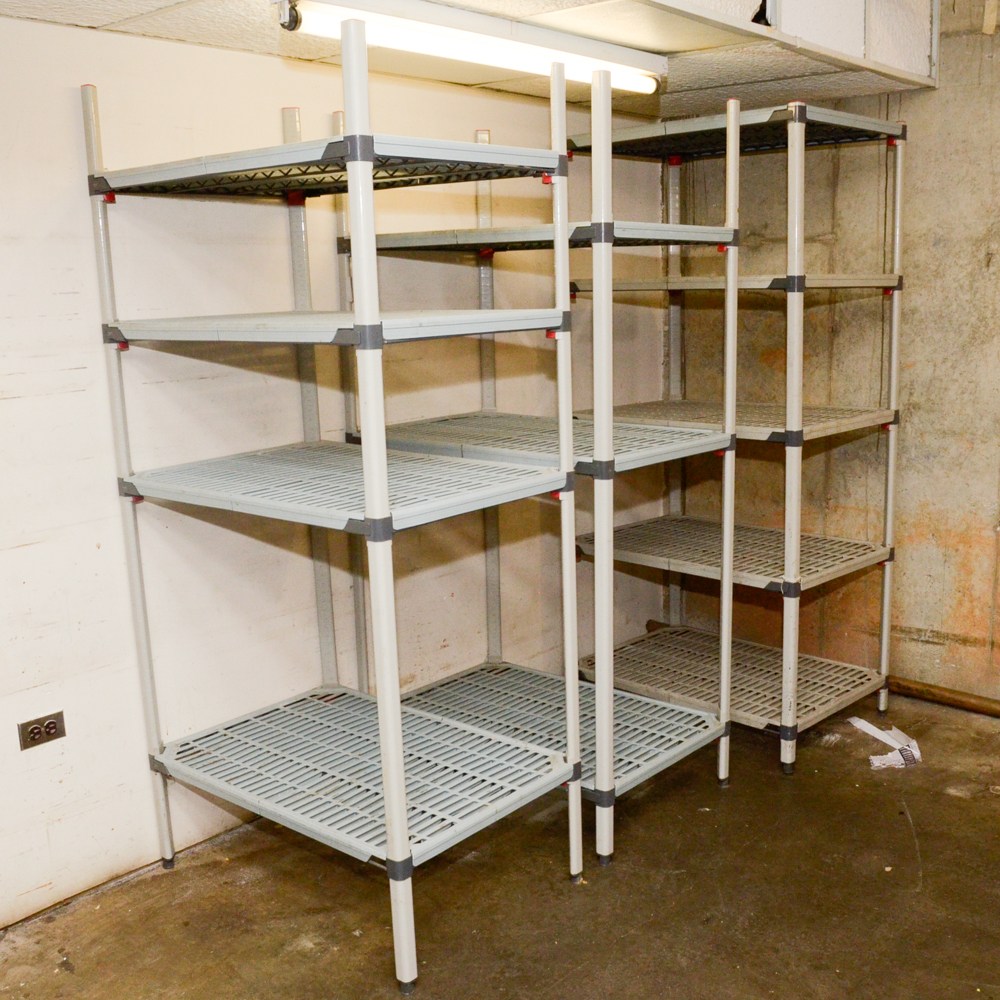 Three Plastic Shelving Units