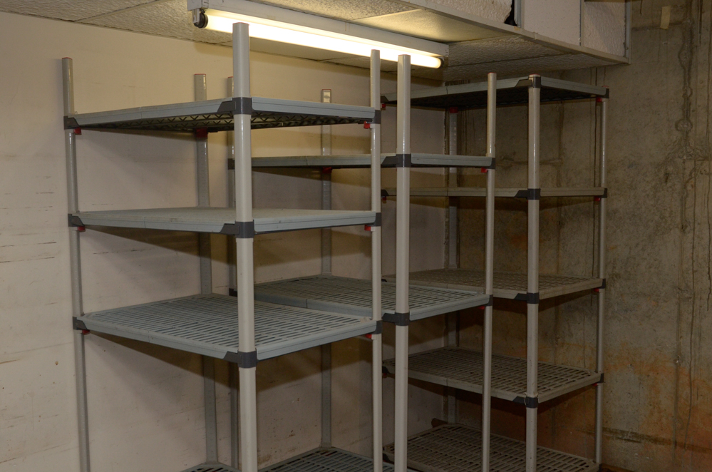 Three Plastic Shelving Units