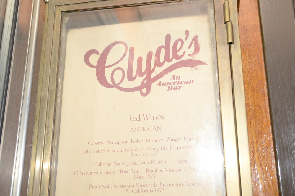 Glass and Brass Wine List Display Case