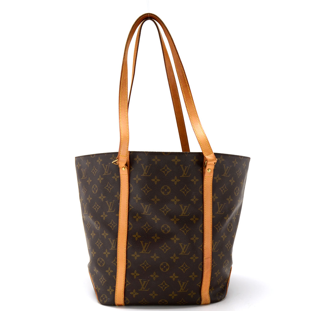 Louis Vuitton Signature Monogram Canvas Tote with Leather Straps