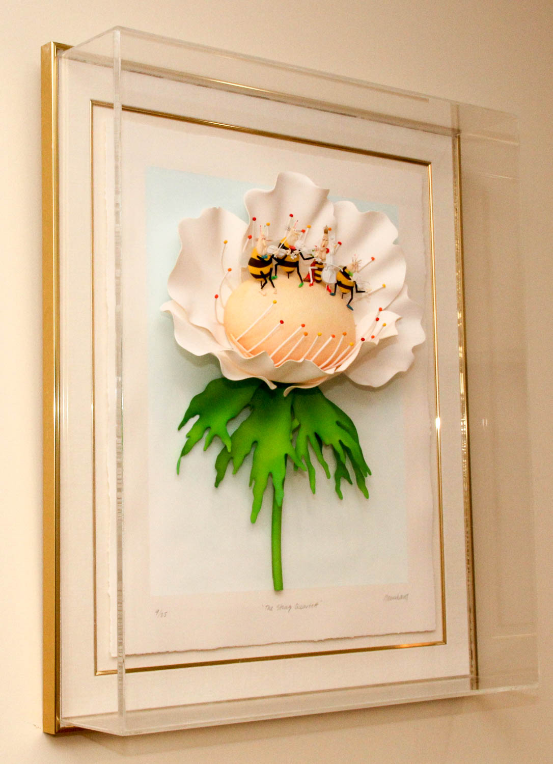 Reinhard Original Paper Sculpture "The Sting Quartett"