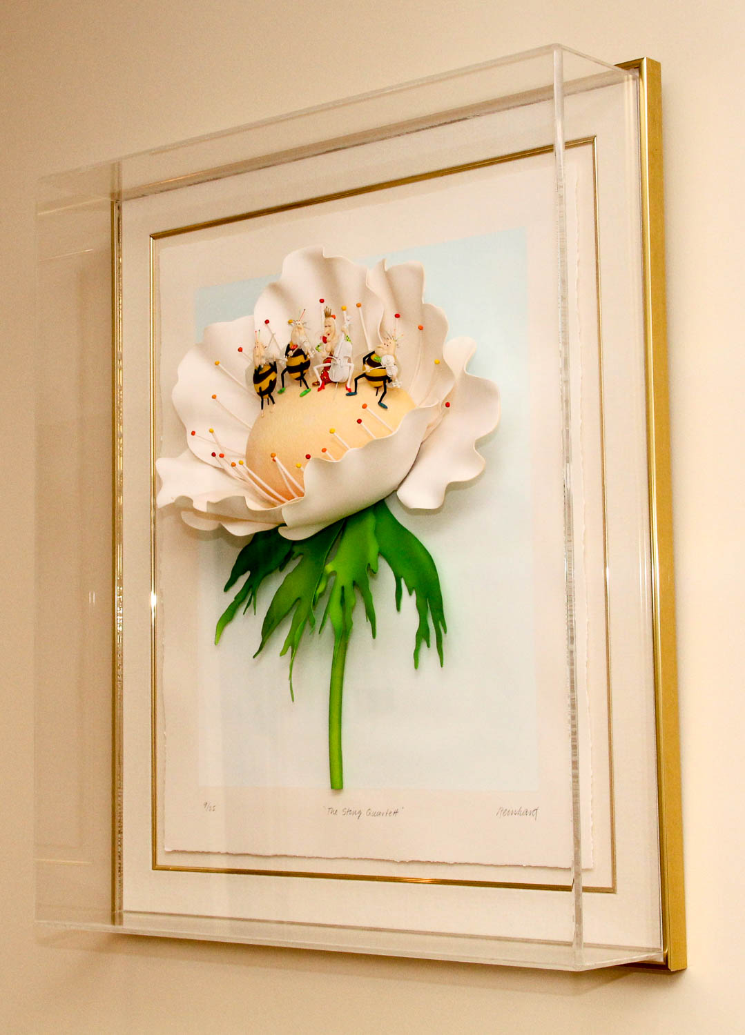 Reinhard Original Paper Sculpture "The Sting Quartett"