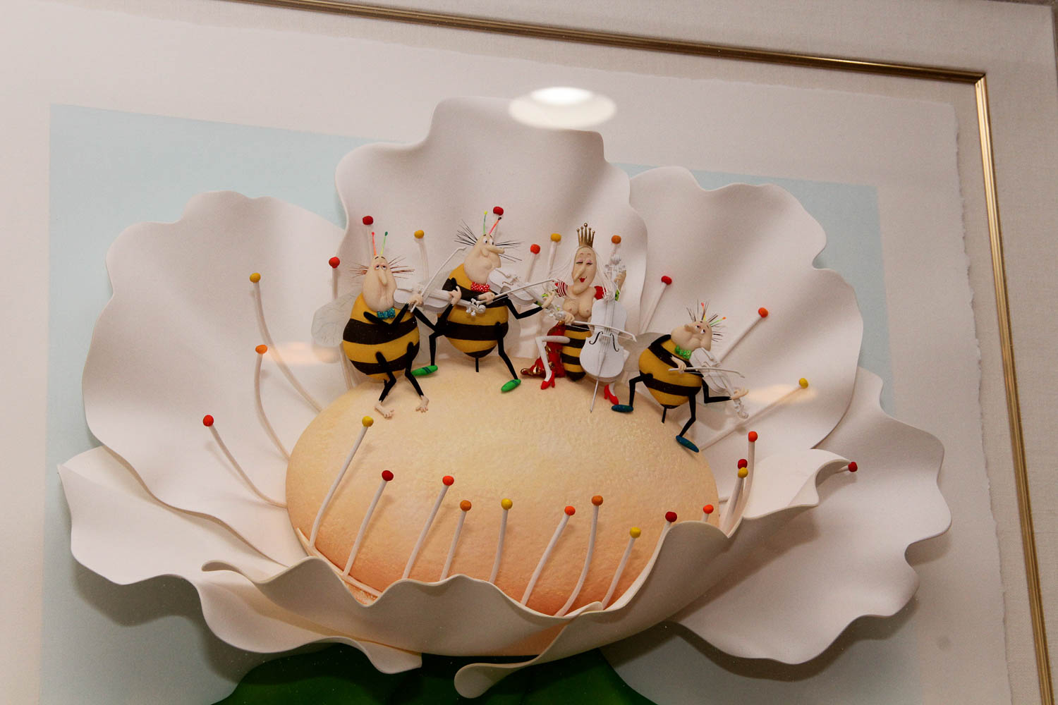 Reinhard Original Paper Sculpture "The Sting Quartett"