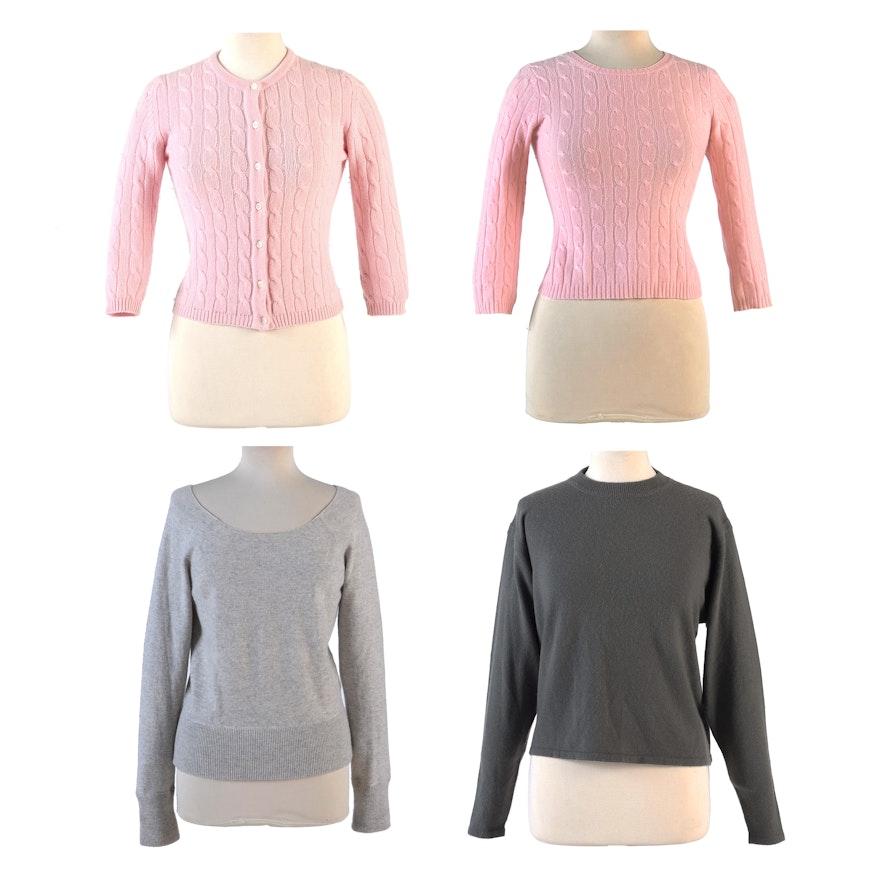 Gray and Pink Cashmere Sweaters