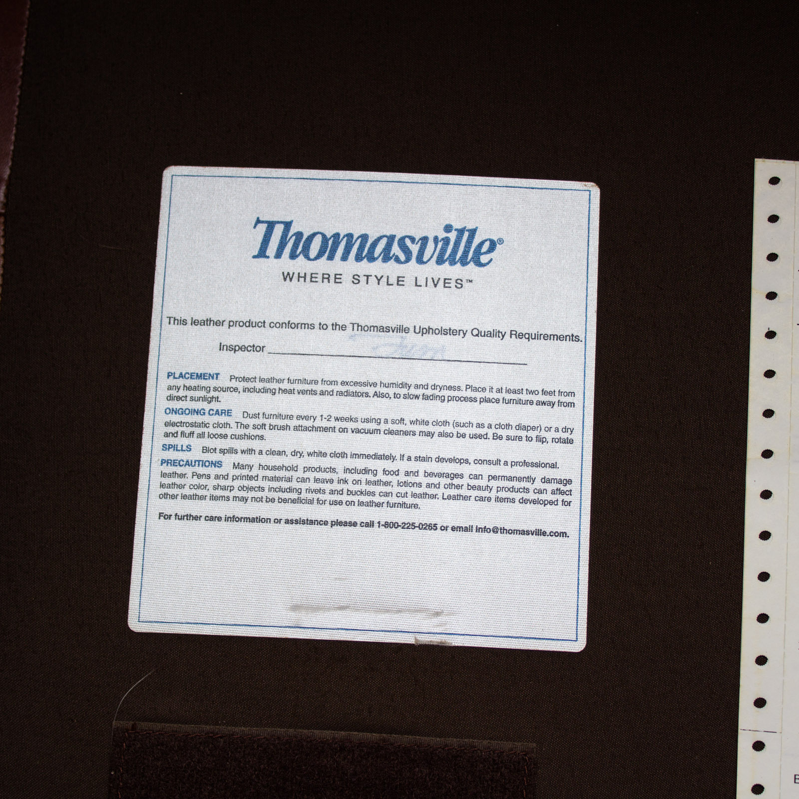 Thomasville "Benjamin" Brown Leather Sectional Sofa