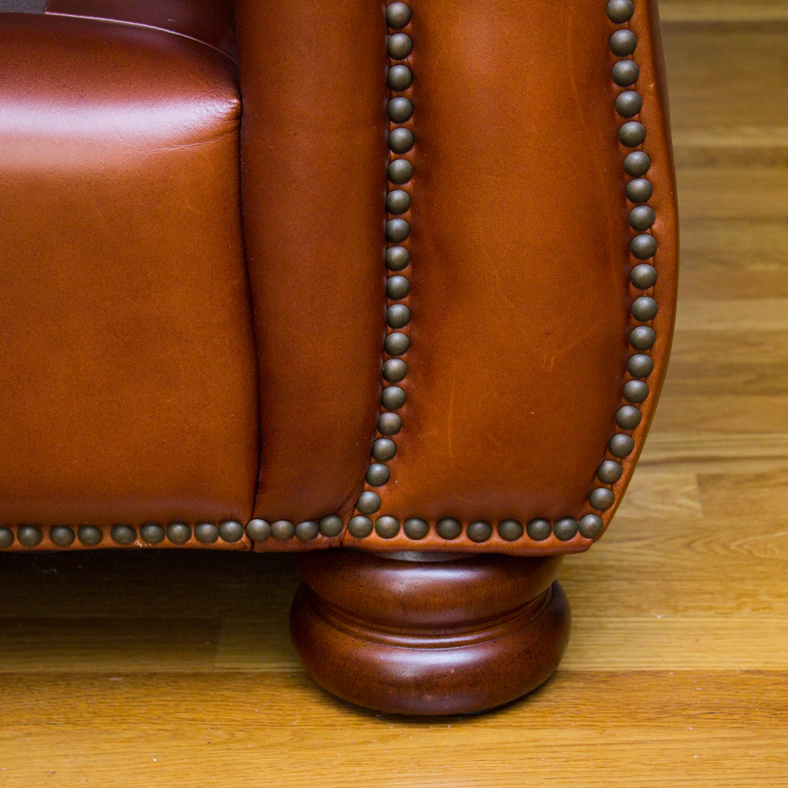 Thomasville "Benjamin" Brown Leather Sectional Sofa