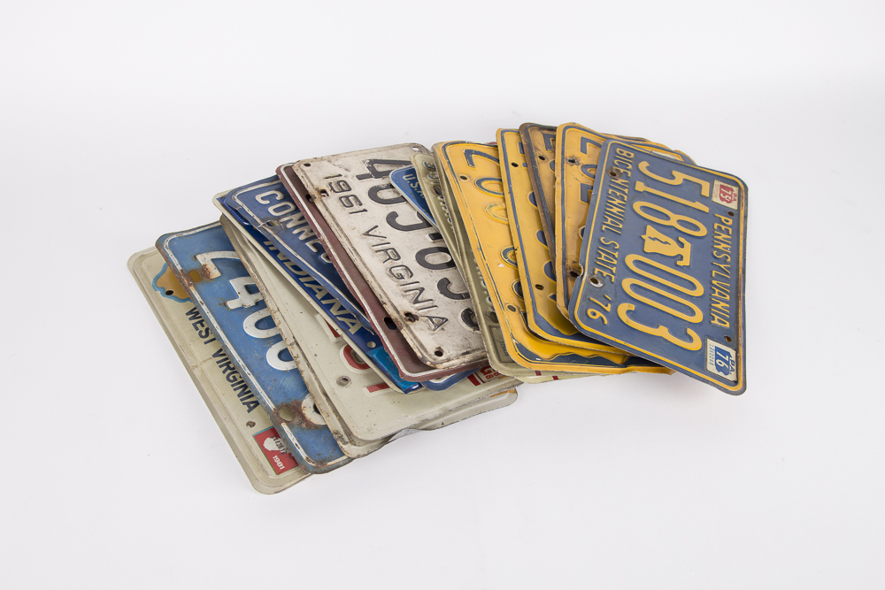 1960s-'80s Vehicle License Plates