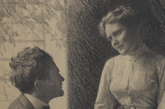 Paul Meylan Original Signed Charcoal Illustration