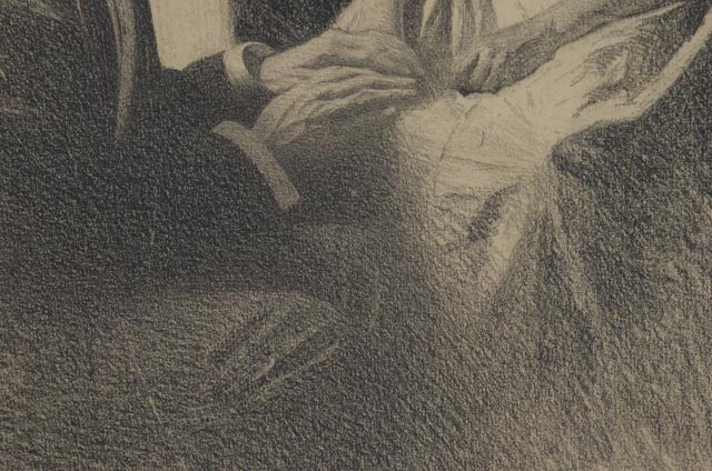 Paul Meylan Original Signed Charcoal Illustration