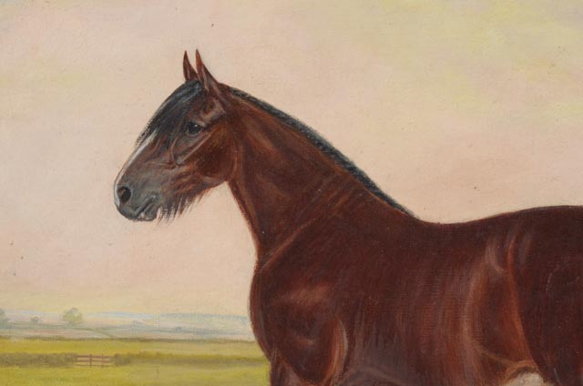 Frederick Thurlby Original 1926 Oil Equine Painting on Canvas "Ashdene Menestrel Queen"