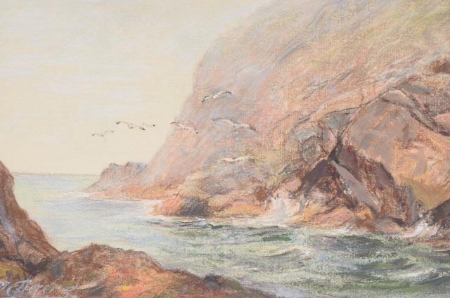 DeWitt Peters Original Oil Seascape on Linen Paper