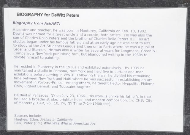 DeWitt Peters Original Oil Seascape on Linen Paper