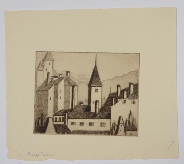 Four A. Graeme Mitchell Original Etchings