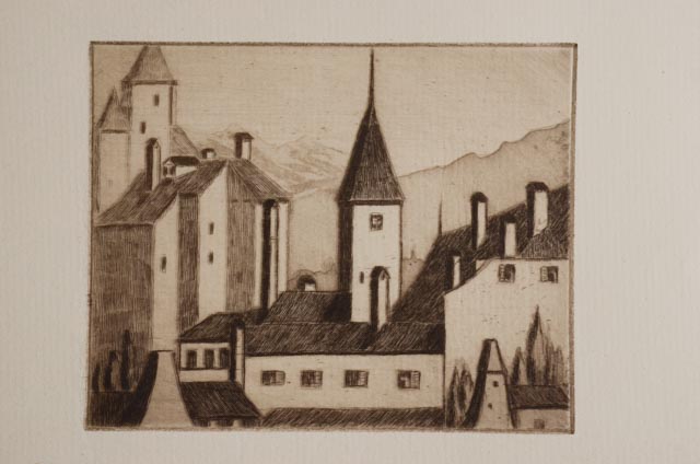 Four A. Graeme Mitchell Original Etchings