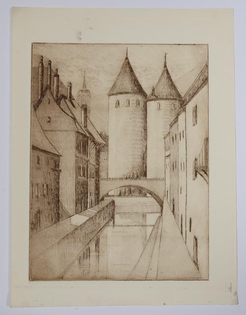 Four A. Graeme Mitchell Original Etchings