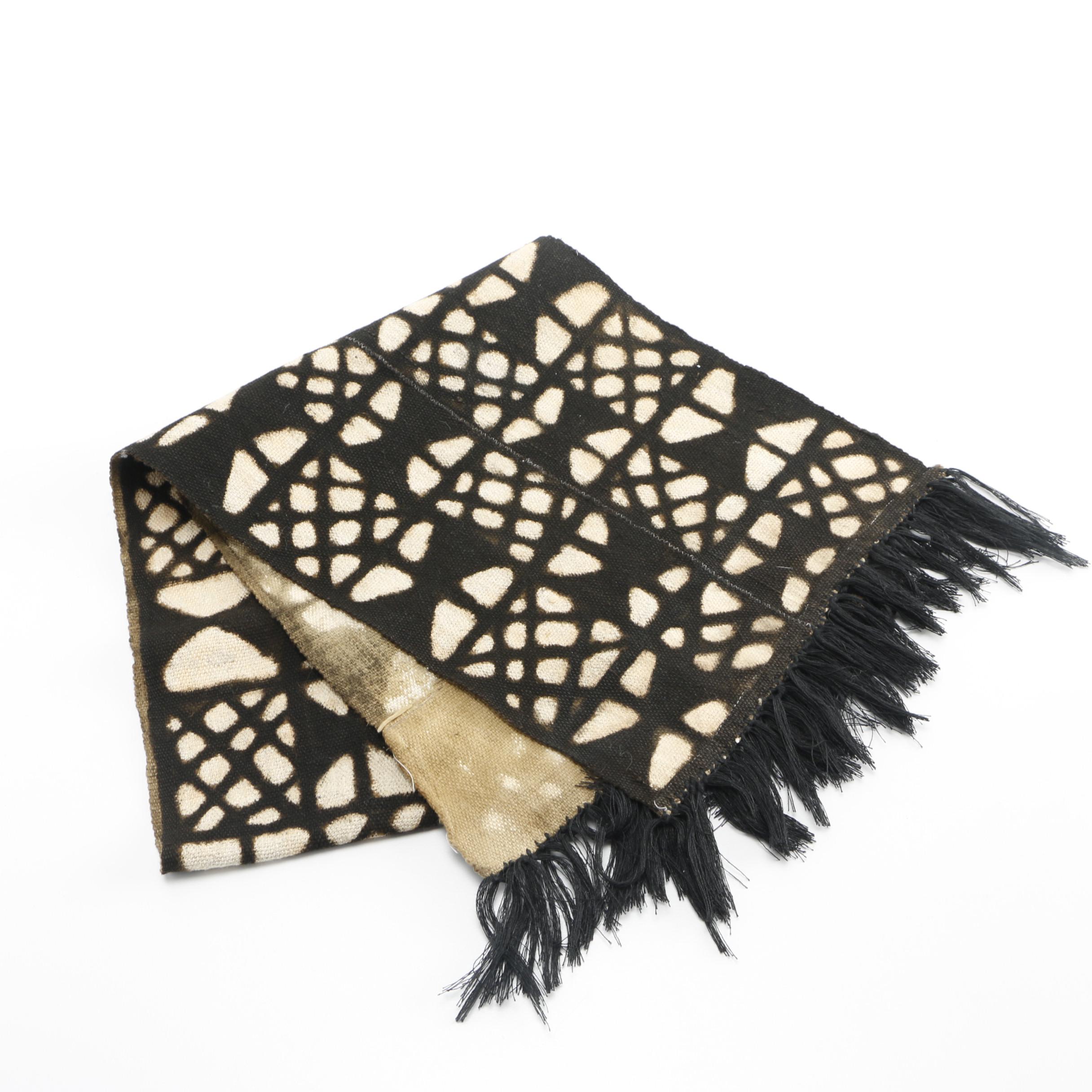 Handmade Black and Beige Scarf
