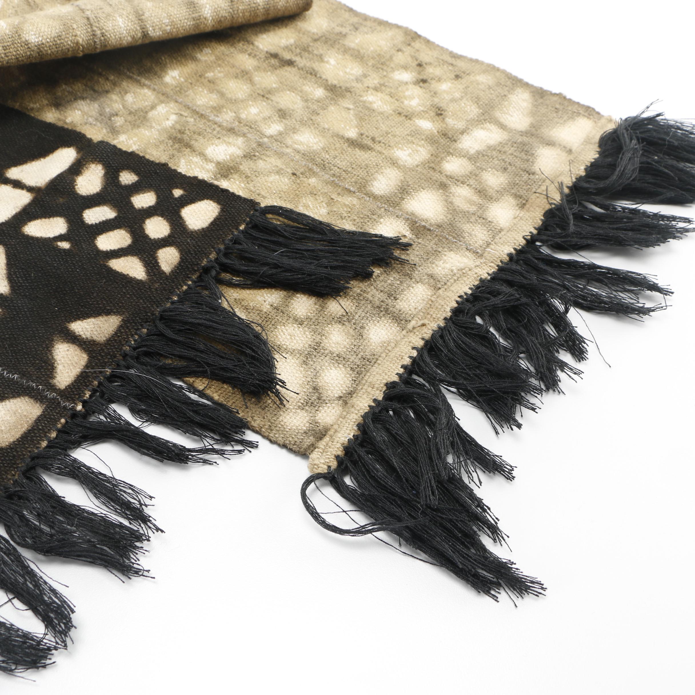 Handmade Black and Beige Scarf