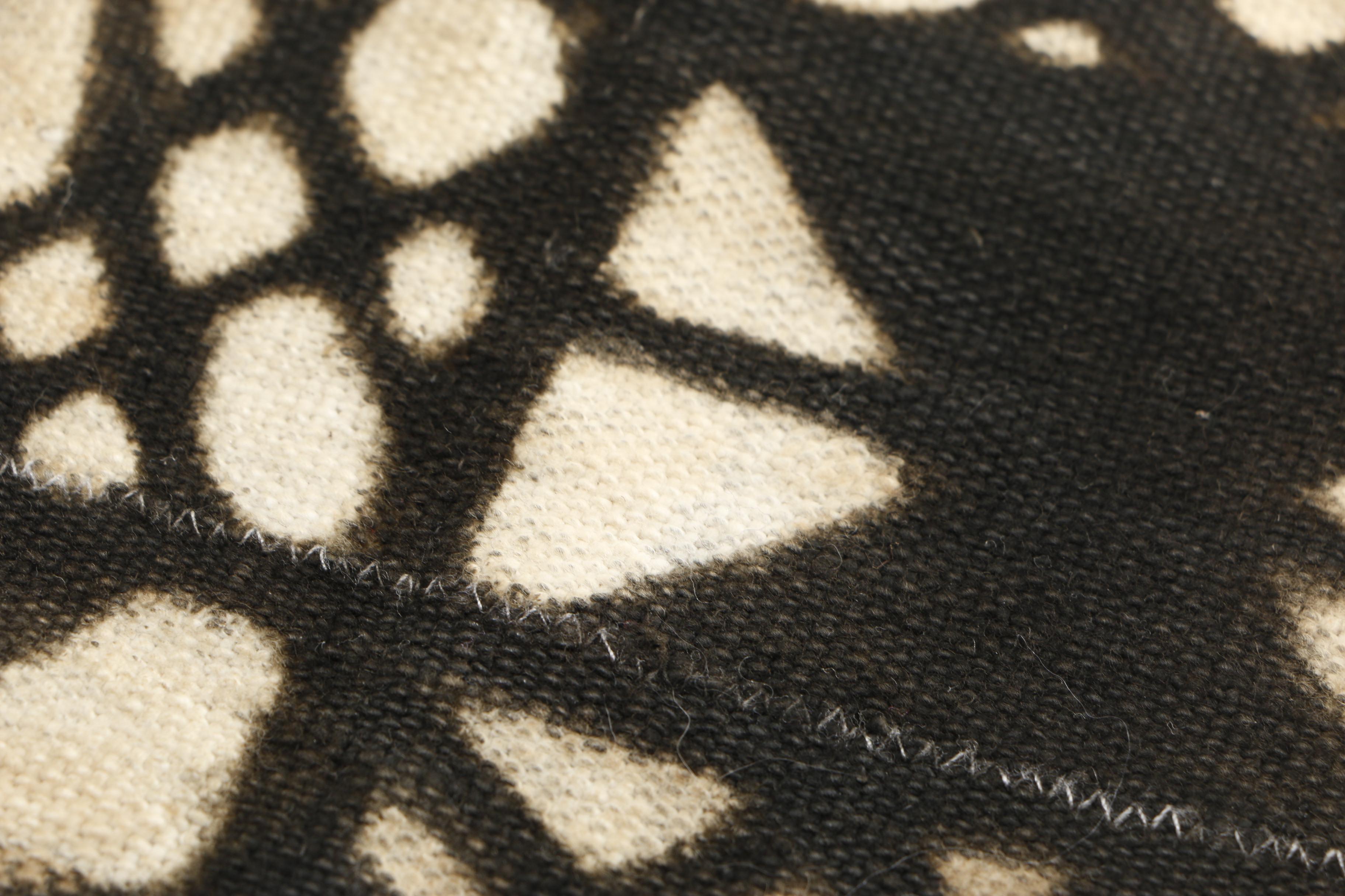 Handmade Black and Beige Scarf