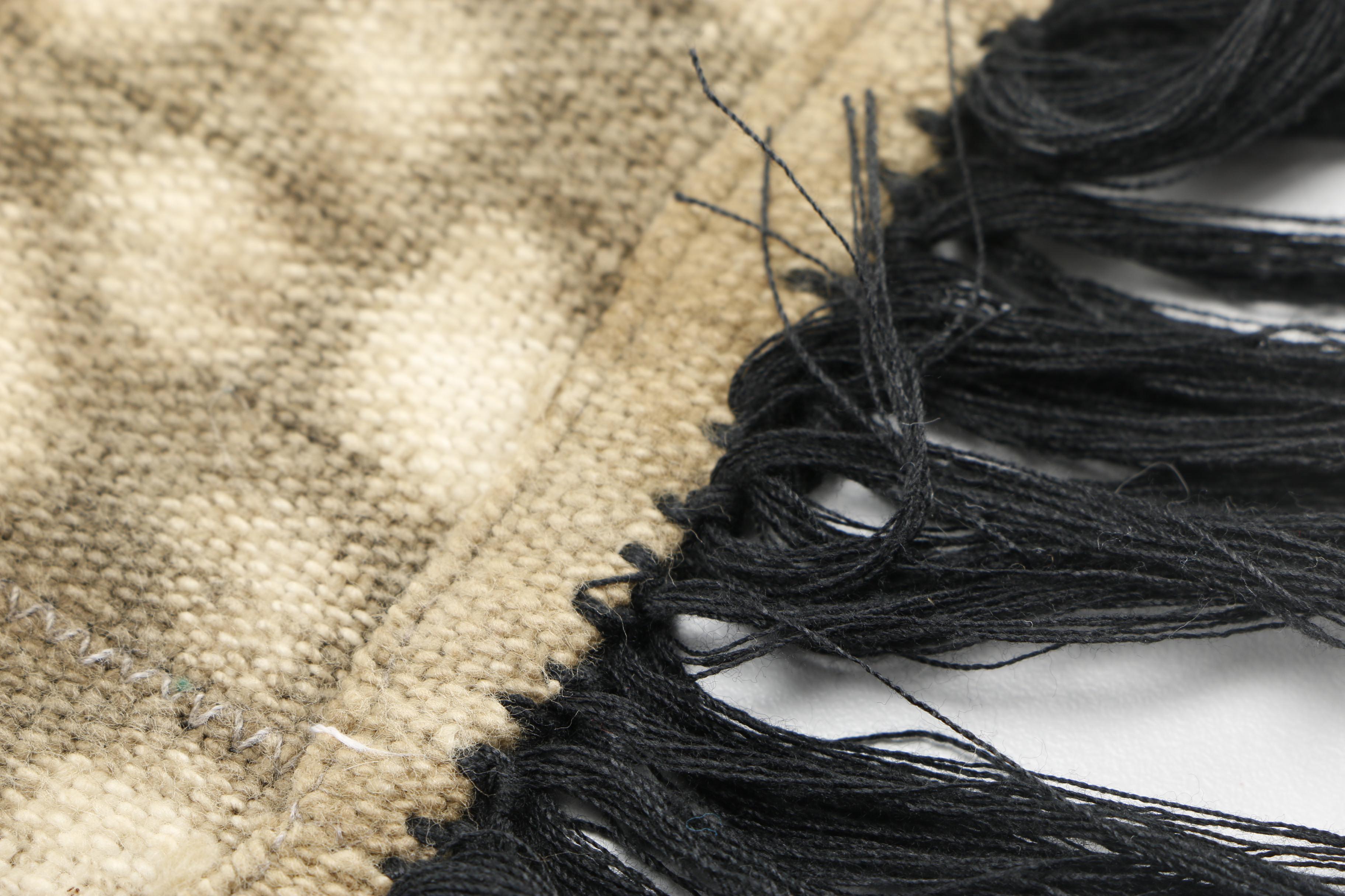 Handmade Black and Beige Scarf