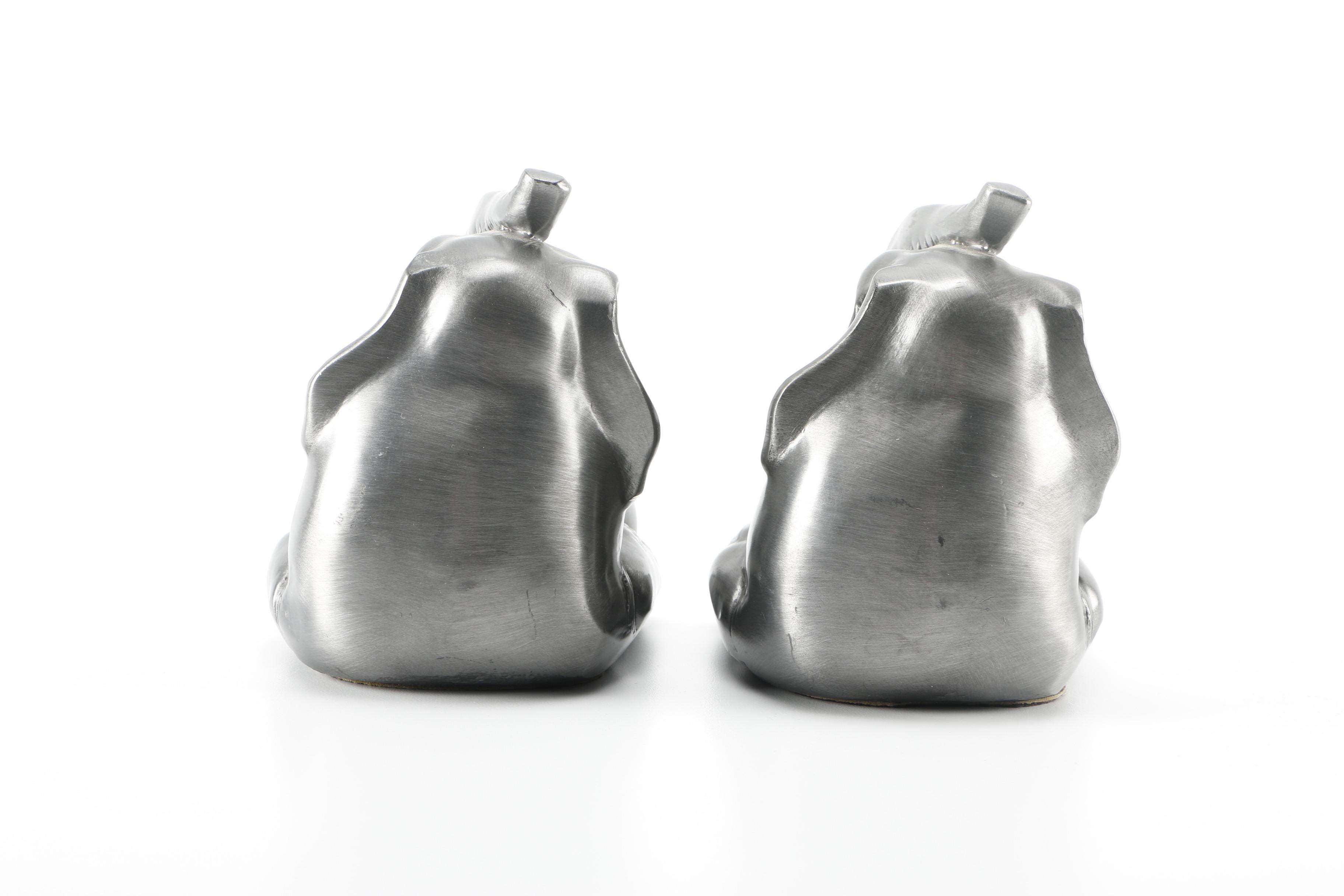Pair of Metal Elephant Bookends
