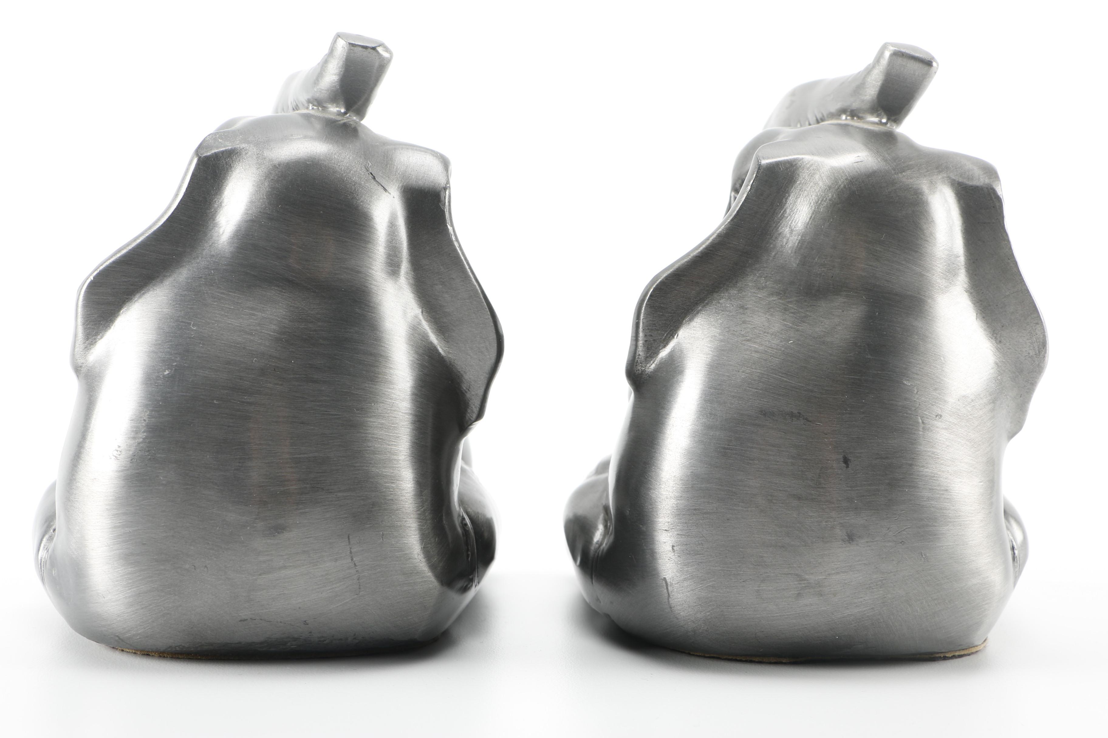 Pair of Metal Elephant Bookends