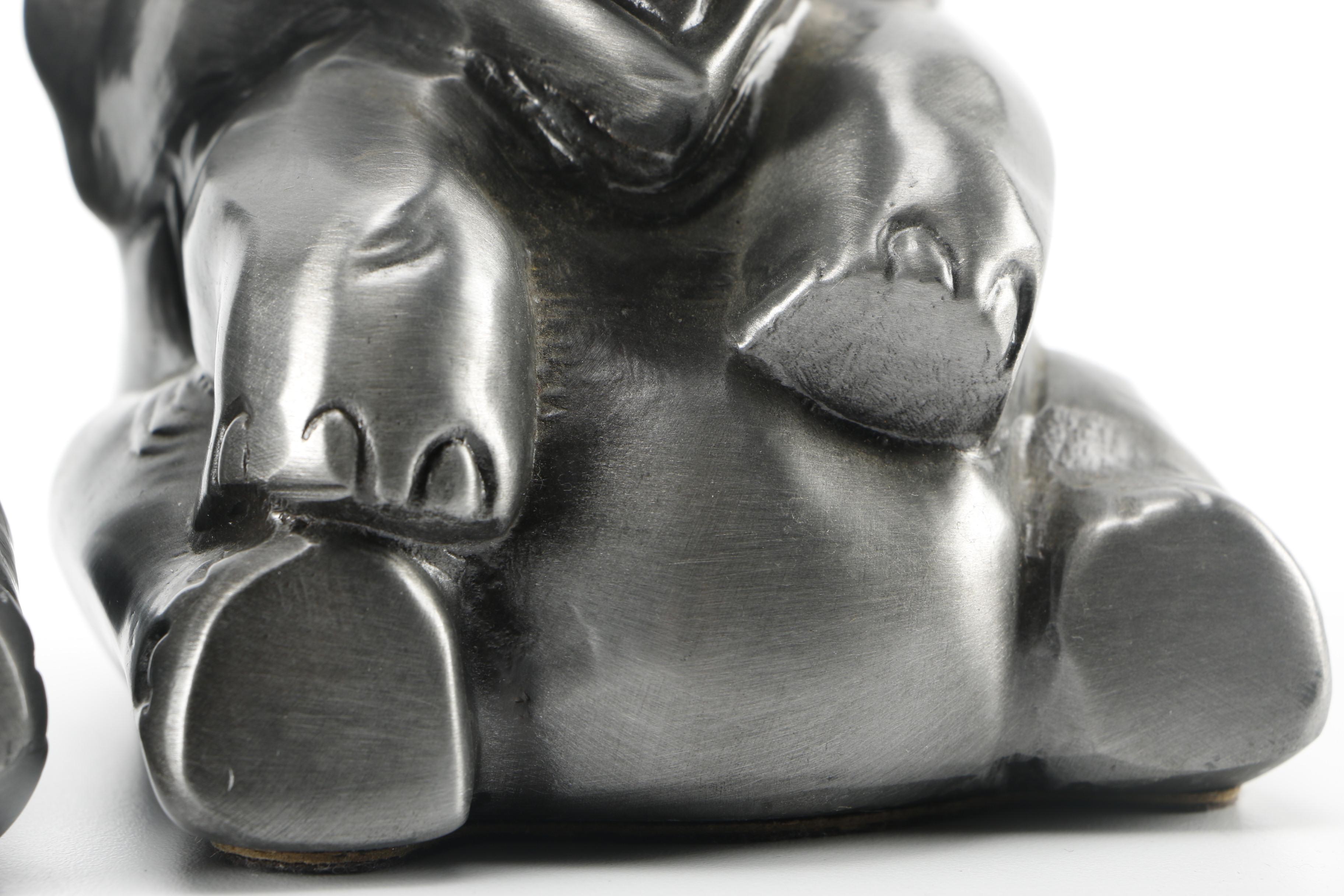 Pair of Metal Elephant Bookends