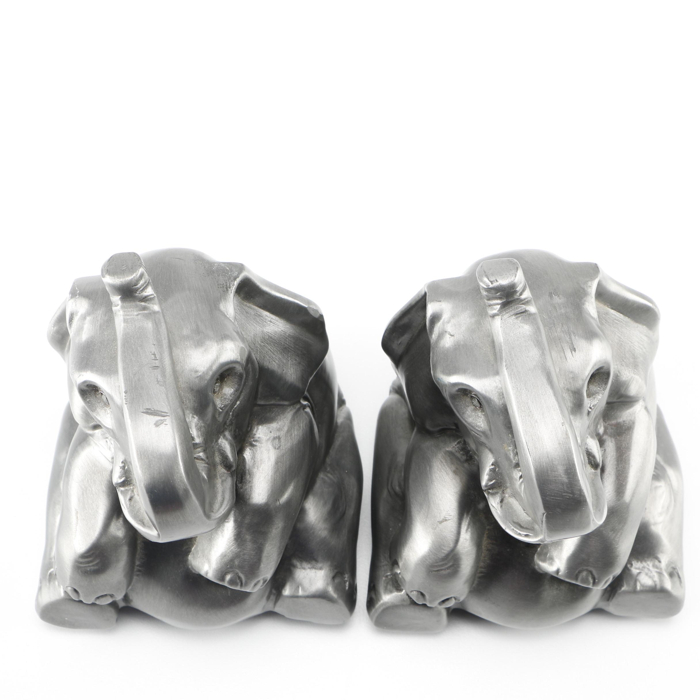 Pair of Metal Elephant Bookends