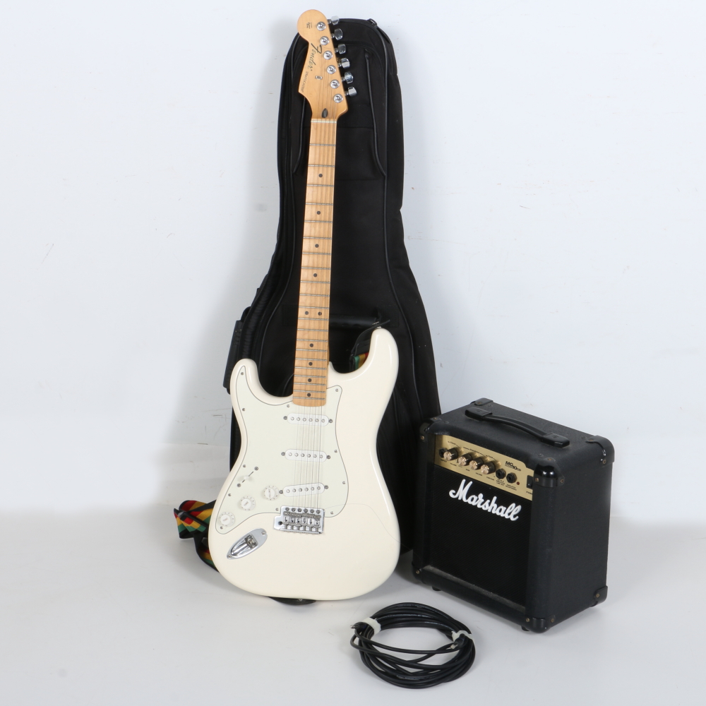 2010 Left-Handed Fender Stratocaster and Marshall Amplifier