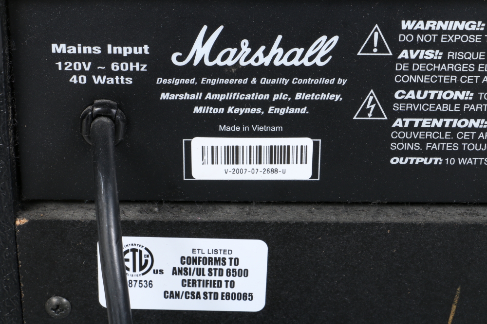 2010 Left-Handed Fender Stratocaster and Marshall Amplifier