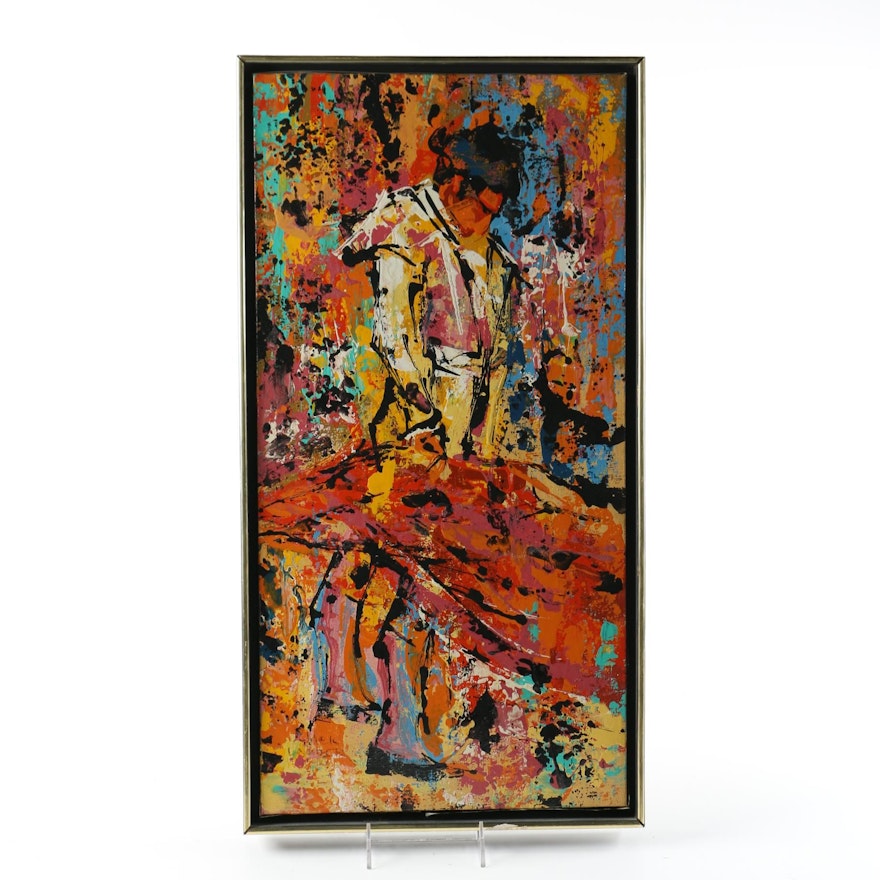 Jack Lauder Oil on Canvas of a Matador