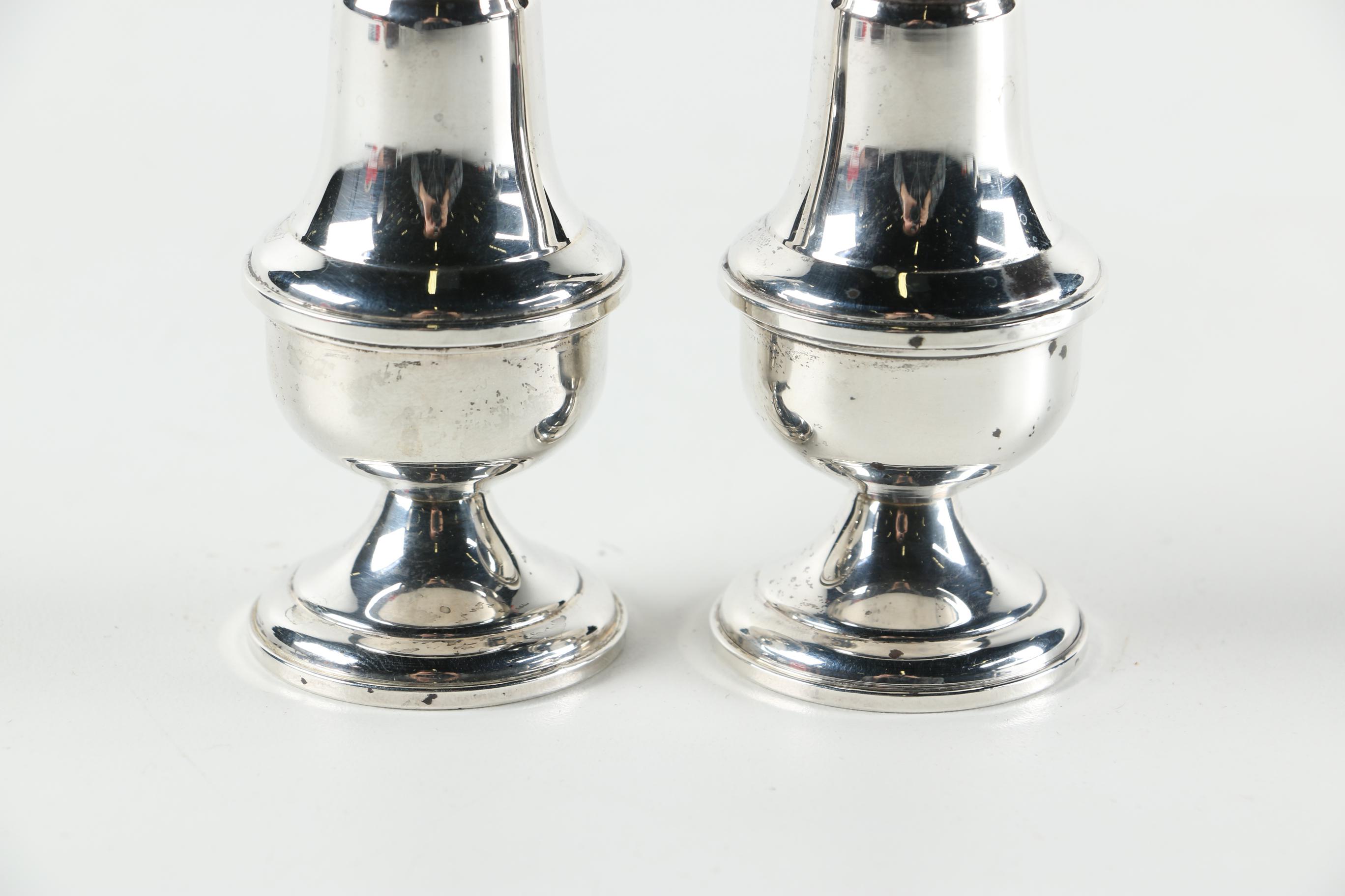 Empire Weighted Sterling Silver Salt and Pepper Shakers Set