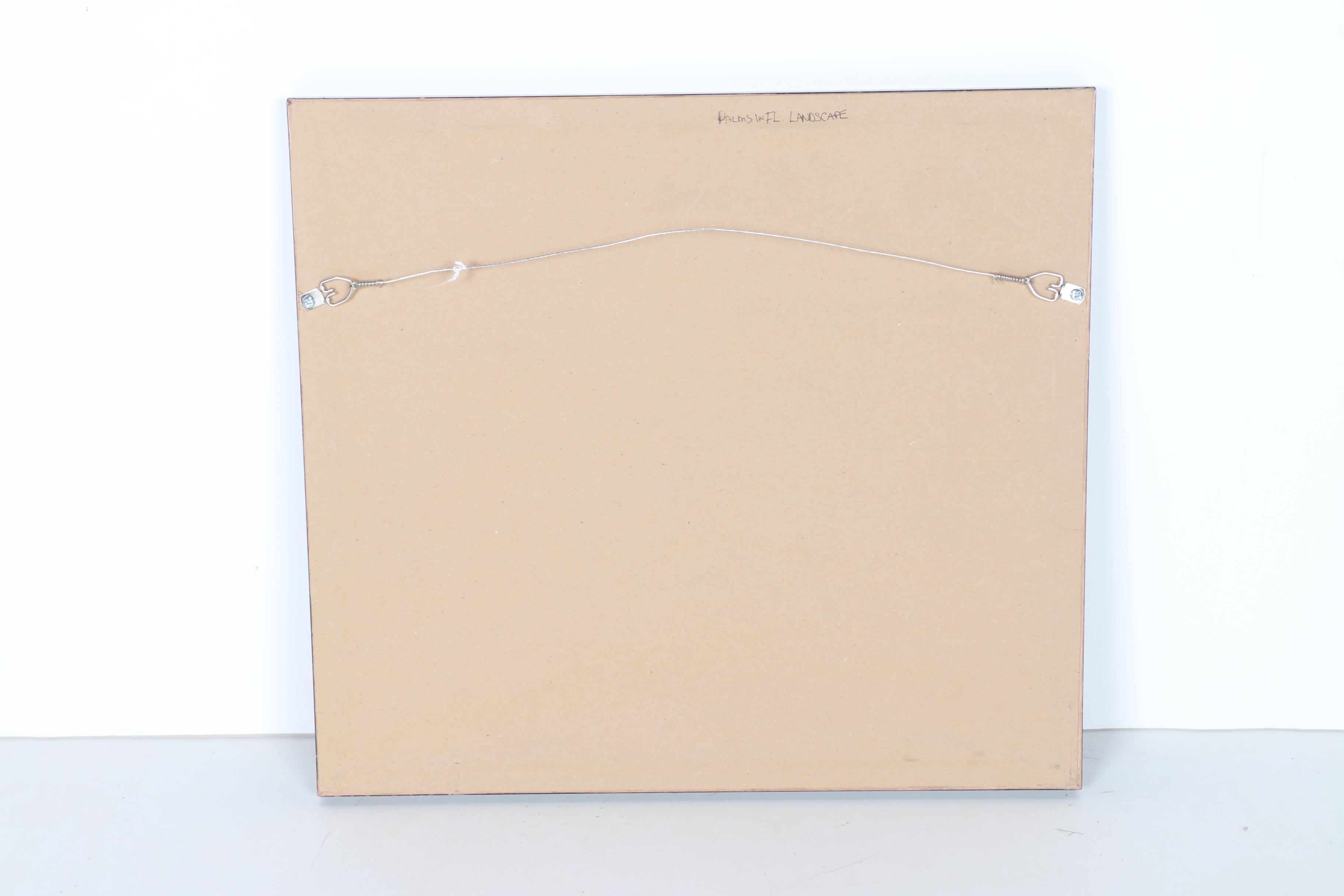 Original Charcoal Landscape "Palms in Fl" by Kenneth Gayoso How