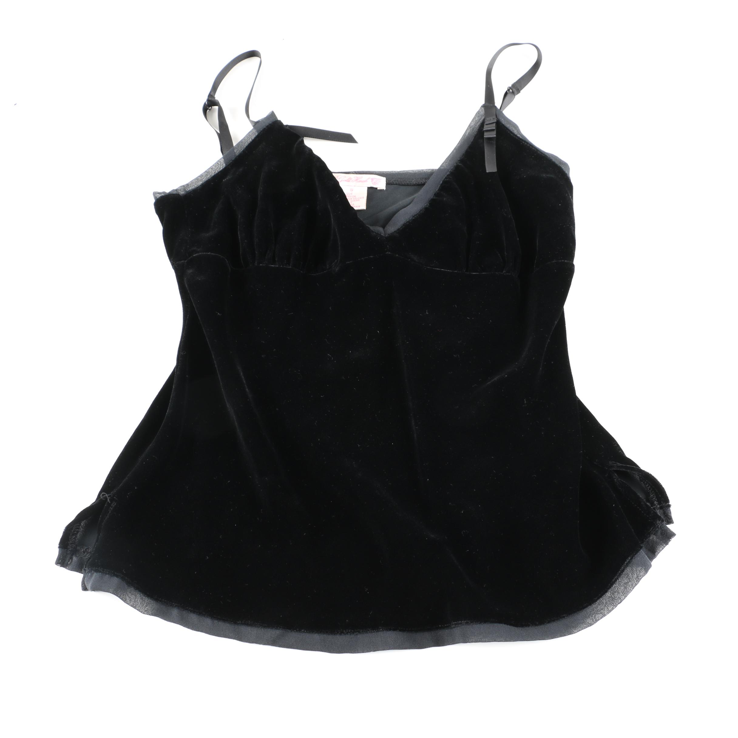 Black Velvet Camisole by Gold Hawk
