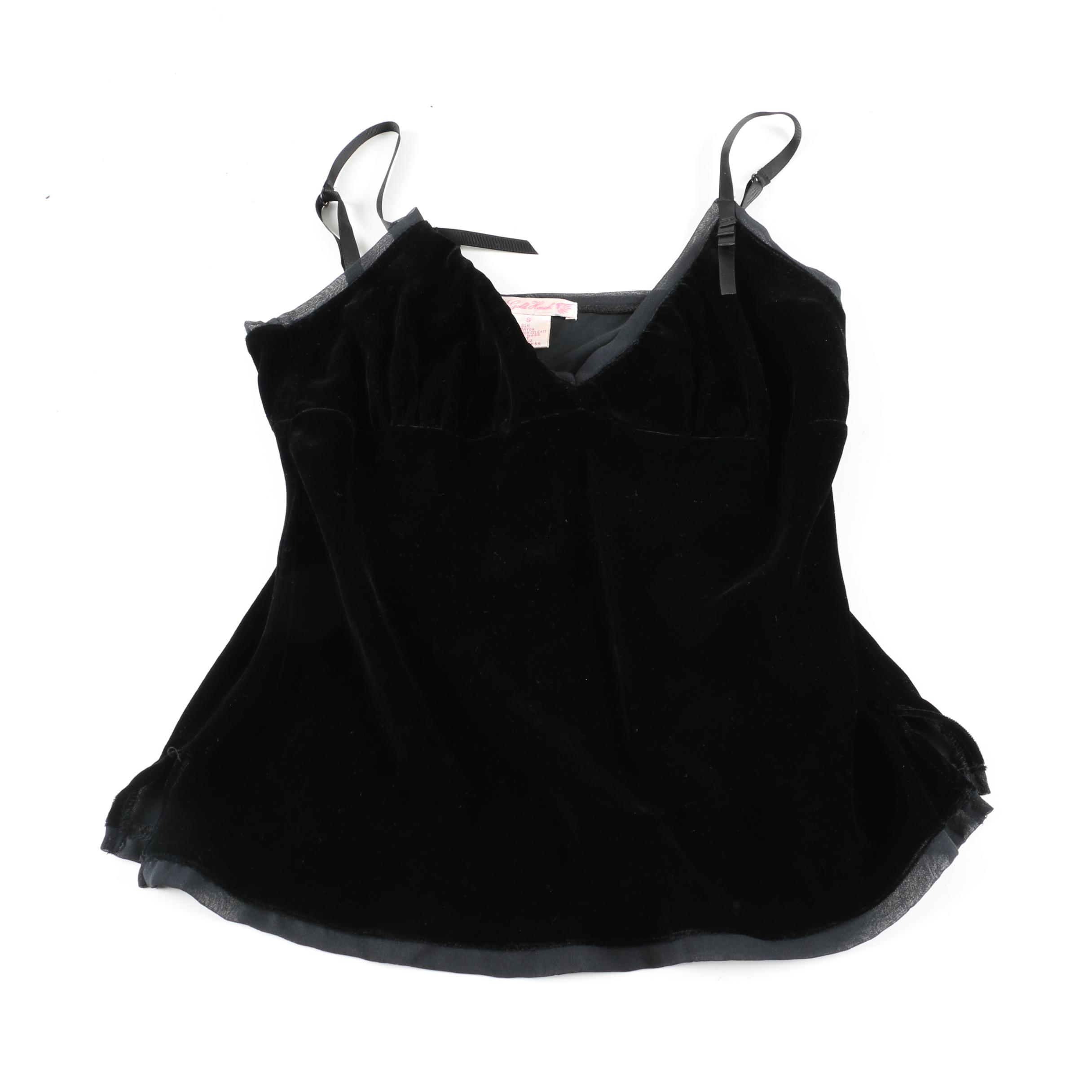 Black Velvet Camisole by Gold Hawk