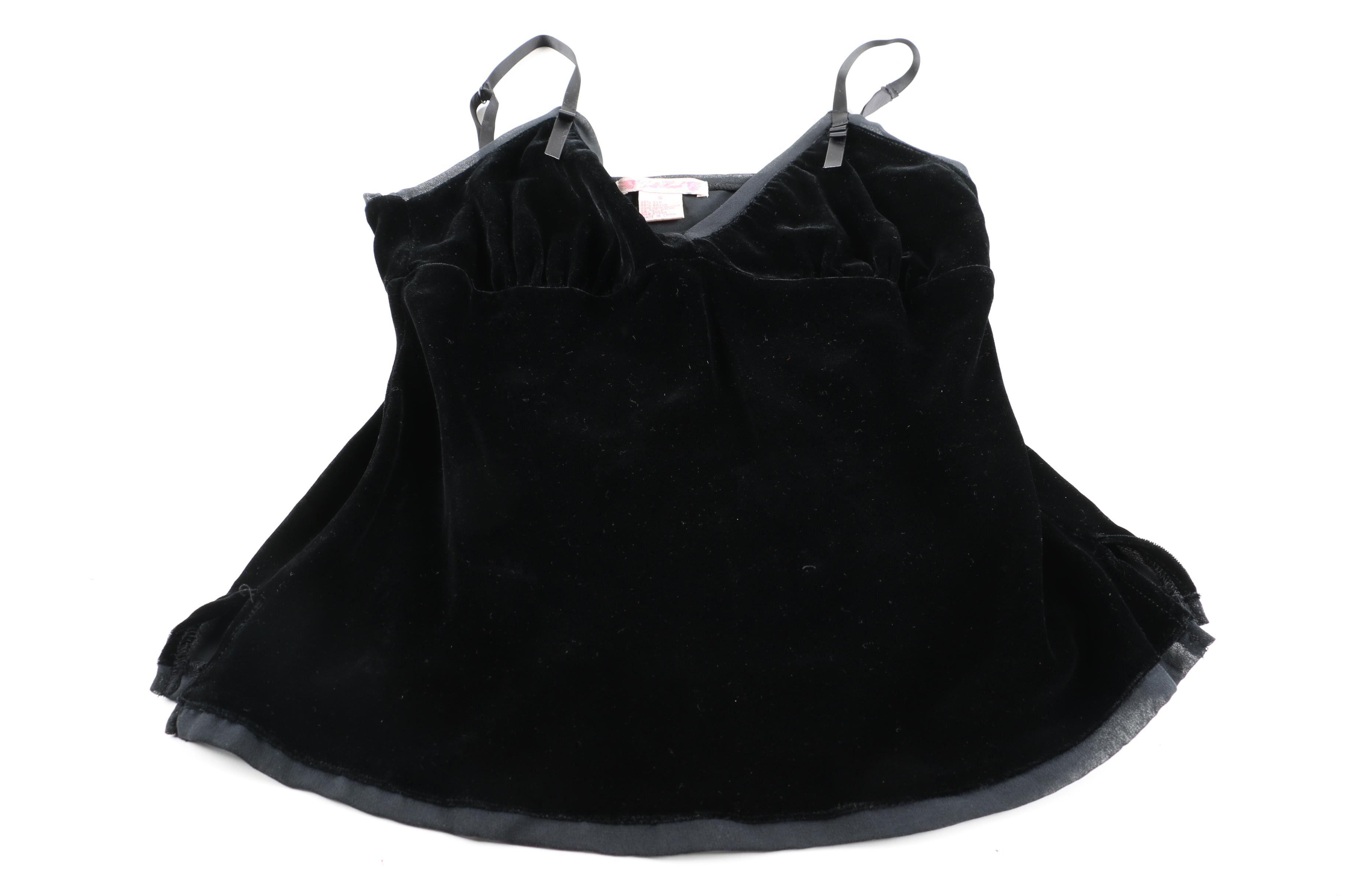 Black Velvet Camisole by Gold Hawk