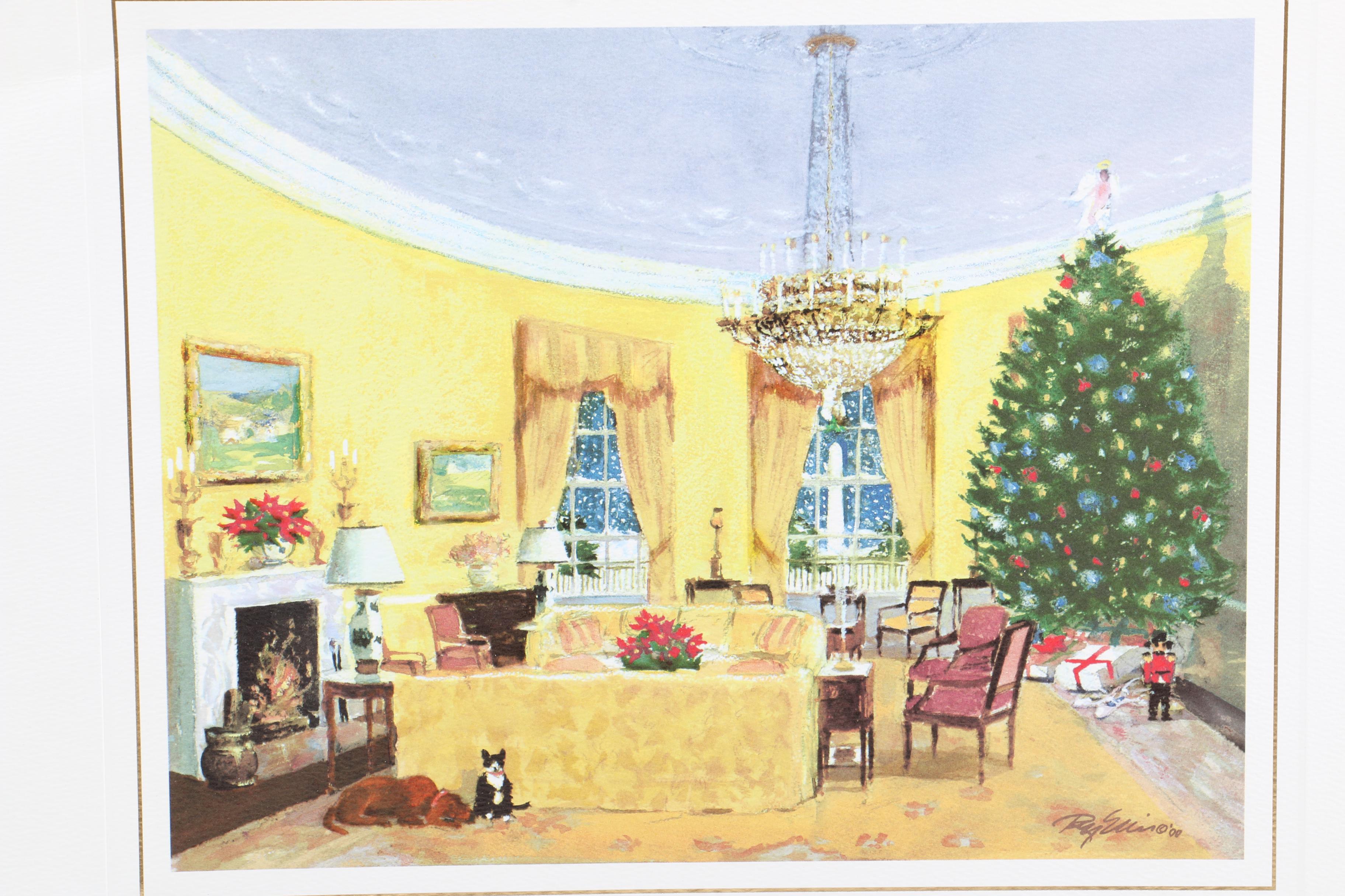 Facsimile Signed Clinton Family Christmas Card