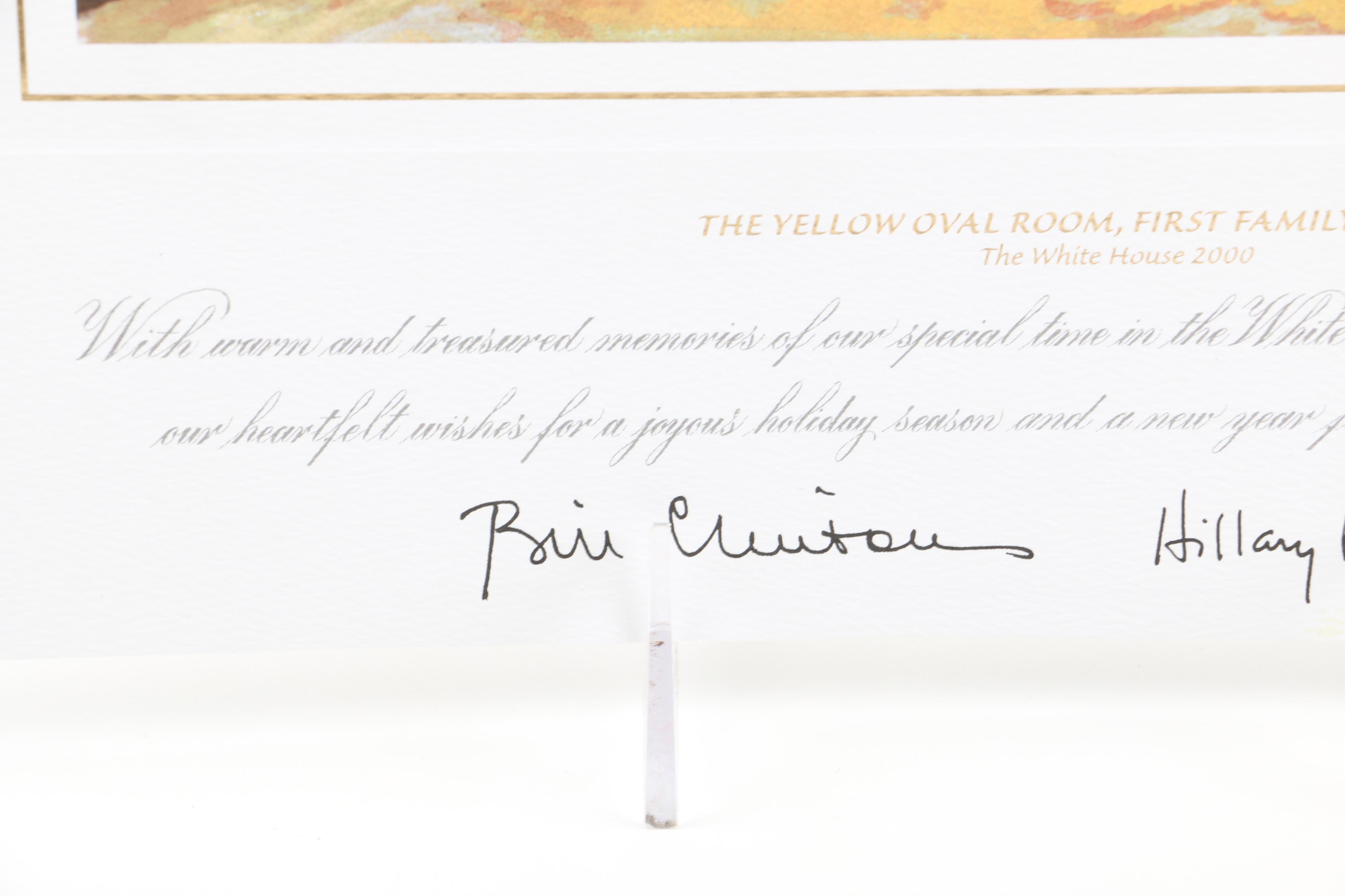 Facsimile Signed Clinton Family Christmas Card