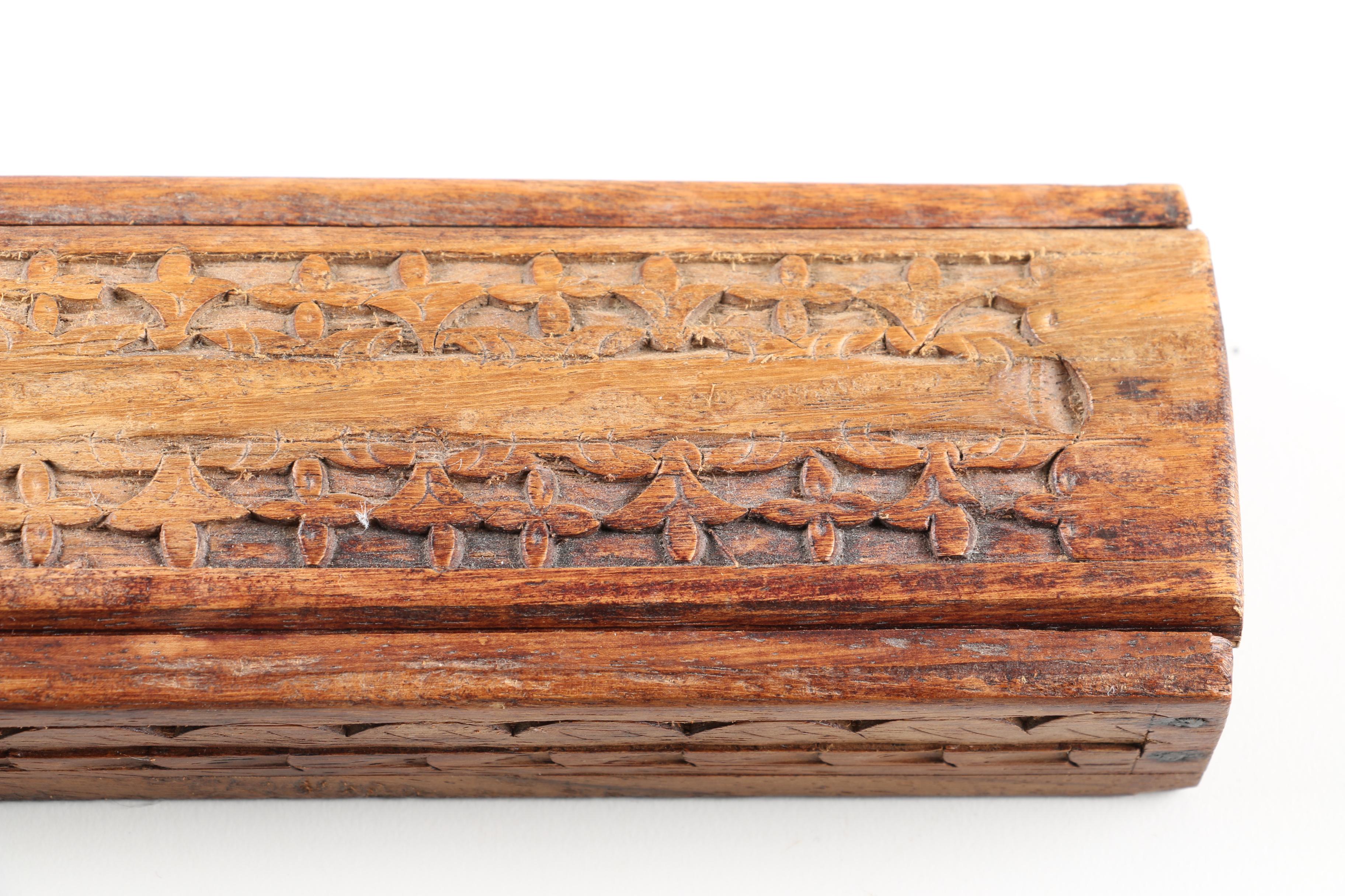 Hand Carved Chopsticks In Wooden Box