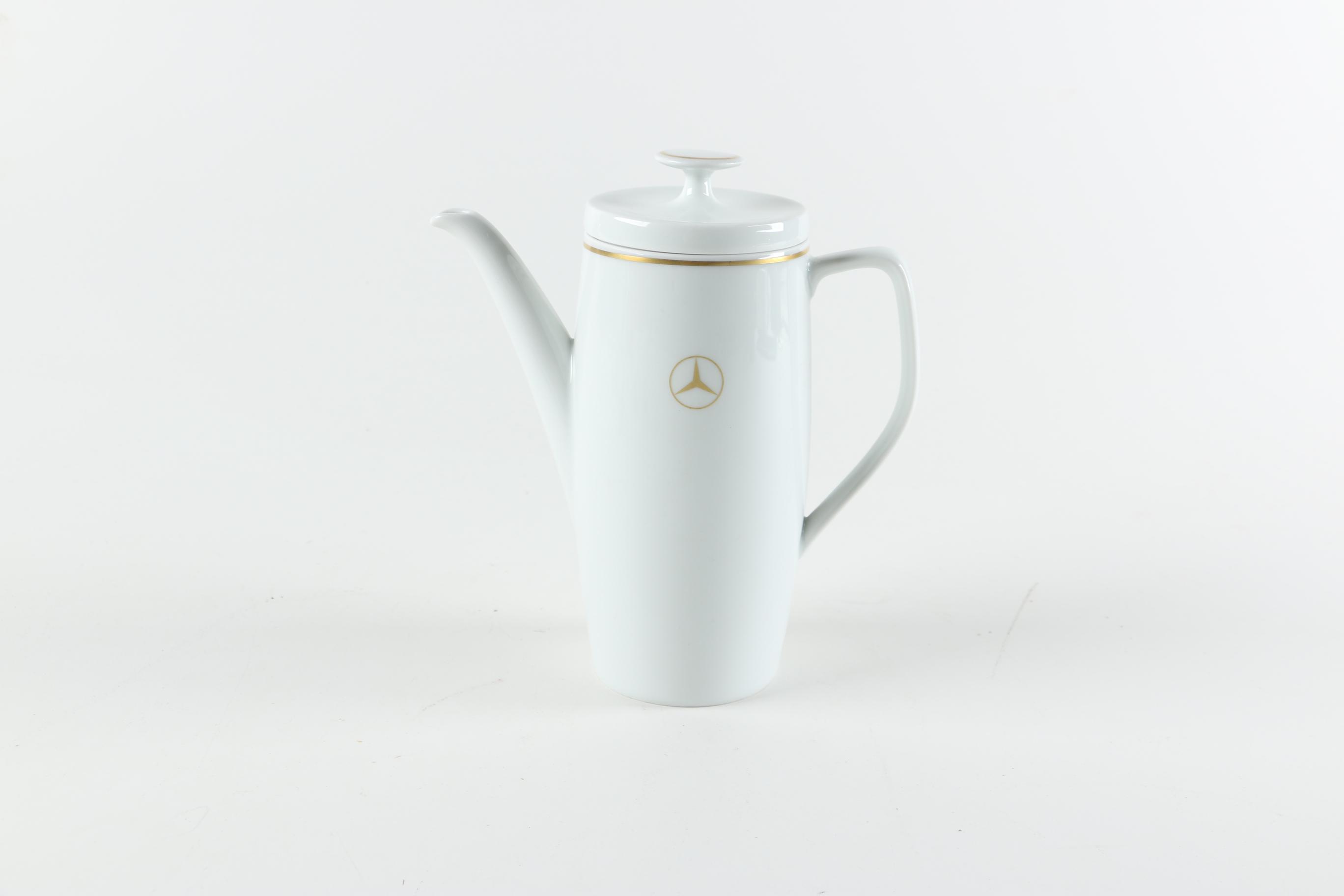 Late 1960s Mercedes-Benz VIP "Eleganz" Porcelain Coffee Set Featuring Schönwald and Wedgwood