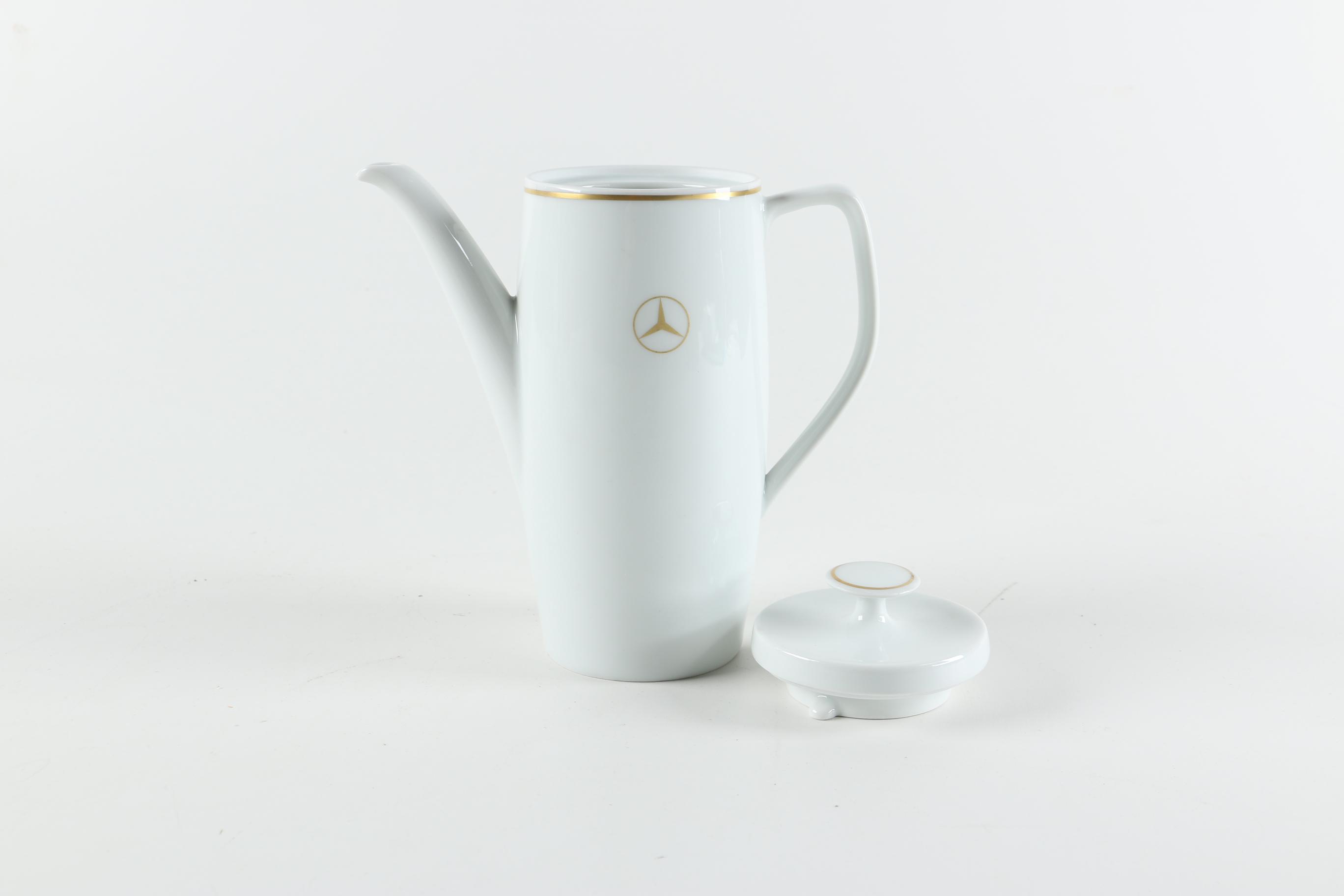 Late 1960s Mercedes-Benz VIP "Eleganz" Porcelain Coffee Set Featuring Schönwald and Wedgwood